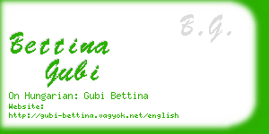 bettina gubi business card